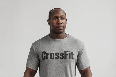 Nobull Crossfit® Men's T Shirts Grey | Australia (UR4650)